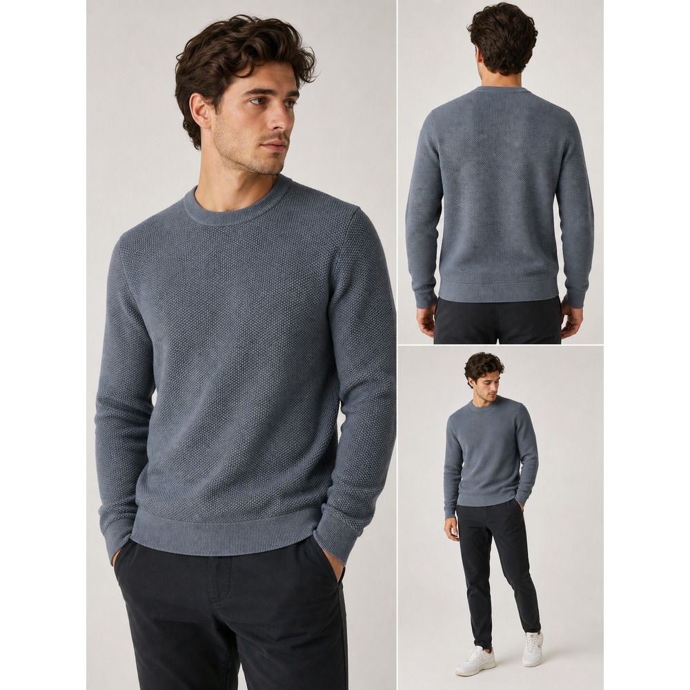 Lululemon Textured Knit Crewneck‎ Sweater Gray Mens Medium